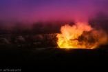 kilauea burning crater hawaii valcano at night